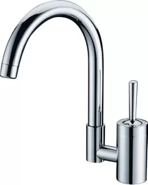 China Single Hole Chrome Kitchen Sink Water Faucet / High Arc Purity Brass Home Kitchen Tap supplier