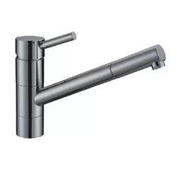 China Deck Mounted Kitchen Sink Water Faucet Chrome Plated Mixer Taps with Single Handle supplier