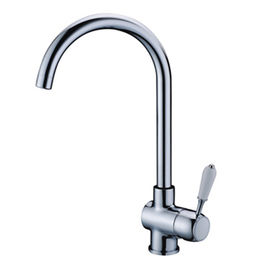 China One Handle Chrome Plated Kitchen Sink Water Faucet , Deck Mounted Mixer Taps supplier