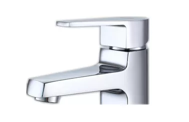China Square Basin Faucets with Ceramic Cartridge , Single Hole Deck Mounted Bathtub Taps supplier