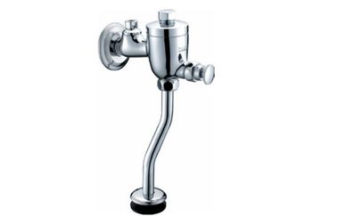 China Chrome Brass Bathroom Sink Faucets / Self-Closing Urinal Flush Valve , 0.05 - 0.9MPA supplier