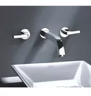 Chrome Wall Mount Bathroom Sink Faucet Brass