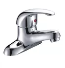 Chrome Polished Two Hole Bathroom tap for Ceramic Basin , Single Lever