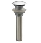 Basin Faucets Drains Push Button Bath Waste for Glass Lavatory / Brass Basin Pop-Up Waste