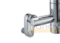 Chrome Solid Brass S-unions Shower Faucet Accessories , Double Male Thread