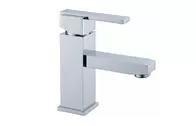 Single Hole Bathroom Sink Faucet , Square Deck Mounted Faucet for Bath Tub