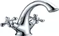 Chrome plated Basin Faucet with Ceramic valve core, Cross Handles supplier