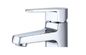 Square Basin Faucets with Ceramic Cartridge , Single Hole Deck Mounted Bathtub Taps supplier