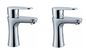 Chrome Polished Single Hole Bathroom Sink Faucet / One Handle Ceramic Mixer Taps supplier