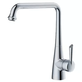 China Polished Chrome Kitchen Sink Water Faucet , Deck Mounted One Hole Kitchen Faucet supplier