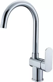 China Deck Mounted Kitchen Sink Water Faucet with Single Lever , Brass Chrome Plated Mixer Taps supplier