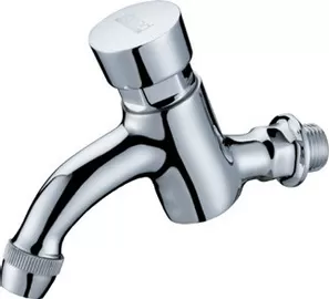 China Modern Water Saving Self-Closing Faucets / Wall Mounted Brass Mixer Taps HN-7H07 supplier