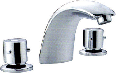 China Polished Chrome Deck Mount Tub Faucet Bathtub Mixer Taps with Bubbler Outlet , HN-3B13 supplier