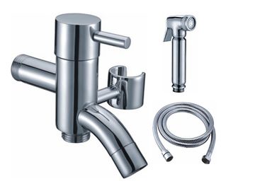 One Handle Brass Bathroom Water Tap With Brass Arabic Shower Set
