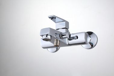 Contemporary Bathtub Bathroom Sink Faucets Chrome Polished , Wall Mounted Type