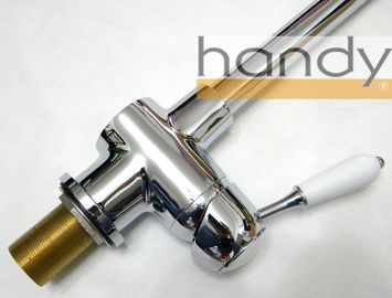 One Handle Chrome Plated Kitchen Sink Water Faucet , Deck Mounted Mixer Taps