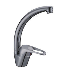 Contemporary Brass Kitchen Sink Water Faucet Mixer Taps with Polished Chrome