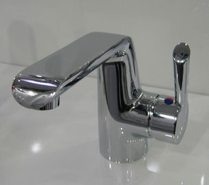Modern Deck Mounted Basin Mixer Faucet / Single Hole Chrome Basin Mixer Taps HN-3A36