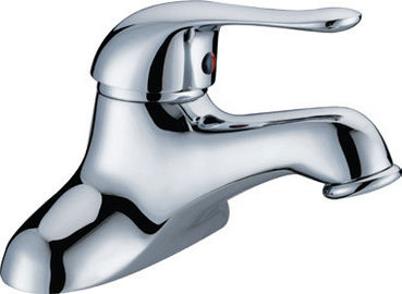 Chrome Polished Bathroom Basin Mixer Faucet with 2 Holes , HN-5A04