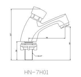 Modern Wall Mounted Self Closing Faucet Single Hole with CE Certificate