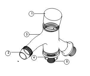 Modern Water Saving Self-Closing Faucets / Wall Mounted Brass Mixer Taps HN-7H07