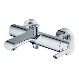 Contemporary Deck Mounted Tub Faucet with Ceramic Cartridge , No Leakage