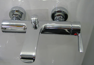 Contemporary Deck Mounted Tub Faucet with Ceramic Cartridge , No Leakage
