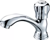 Traditional Chrome Plated Single Cold Water Taps Brass Faucet with Ceramic Cartridge