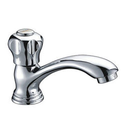 Traditional Chrome Plated Single Cold Water Taps Brass Faucet with Ceramic Cartridge
