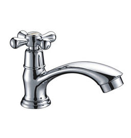 Brass Chrome Plated Single Cold Water Faucet Basin Tap with One Handle , HN-5A30