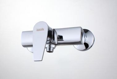 Square Brass Bathroom Sink Faucet , Two hole Contemporary Bath Tub Taps