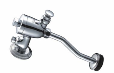 Chrome Brass Bathroom Sink Faucets / Self-Closing Urinal Flush Valve , 0.05 - 0.9MPA