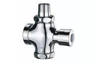 Press Button Self Closing Flush Valves / Chrome Finish Brass Sink Faucets for Hotel