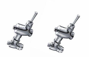 8um , 12um Chrome Brass Bathroom Sink Faucets for Home , Water Saving Toilet Flusher HN-7L06