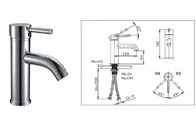 Home Ceramic Basin Faucet Single Hole Bathroom Sink Faucet Chrome Finish , HN-4A34