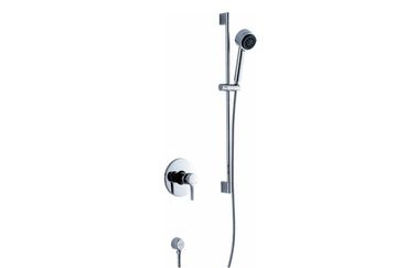 Modern Single Lever Wall Mount Bathroom Sink Faucet Brass Concealed Taps , Polished Chrome