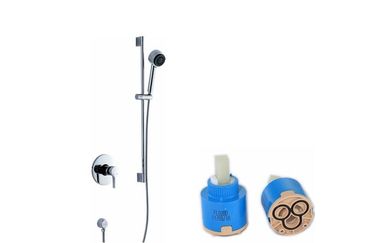 Modern Single Lever Wall Mount Bathroom Sink Faucet Brass Concealed Taps , Polished Chrome