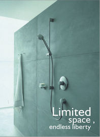 Modern Single Lever Wall Mount Bathroom Sink Faucet Brass Concealed Taps , Polished Chrome