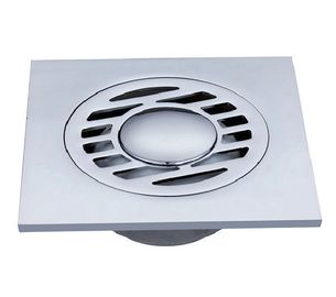 Chrome Plated Finishing Bathroom Hardware Sets Brass Floor Drain