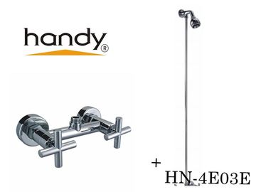 H59 Brass Bathroom Sink Faucets With Two Handles Chrome Plated