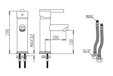 CP Single Hole Bath Sink Faucet Passed Salt Spray Testing 120 hours