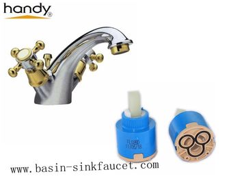 Golden color handle and spout Brass Basin Faucet With POP-UP