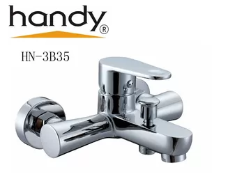 Chrome Plated Bathtub And Shower Faucet Wall Mounted In Two Holes
