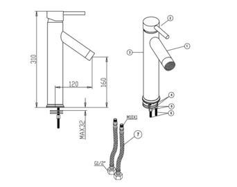 Bathroom Vessel Sink Faucets For Above Counter Basin Made of H59 Brass