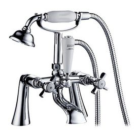 Standing Bathroom Bathtub Faucet With Feet Deck Mounted In Two Holes