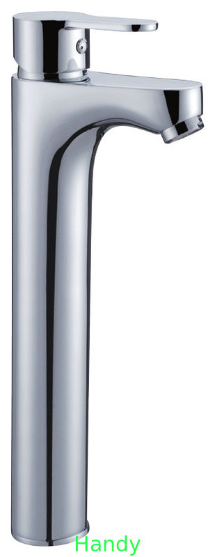 Contemporary Single Hole Basin Mixer with Flat Handle for Counter Basin / Bathtub