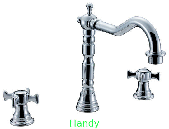 Brass Two Handle Household Kitchen Sink Water Faucet Europe Archaize 3 Hole Kitchen Tap
