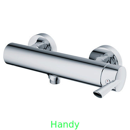 Modern Brass Two Hole Bathroom Faucet with One Handle , Wall Mounted 0.05MPa to 0.9MPa