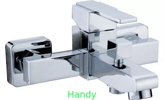 Polished Wall Mounted Bathtub Mixer Taps for Bathroom , Single Handle Shower Faucet