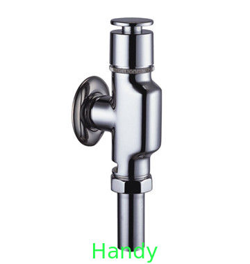 Brass Low Pressure Toilet Flush Valves / 0.05 - 0.9MPA Commode Flusher Chrome Plated